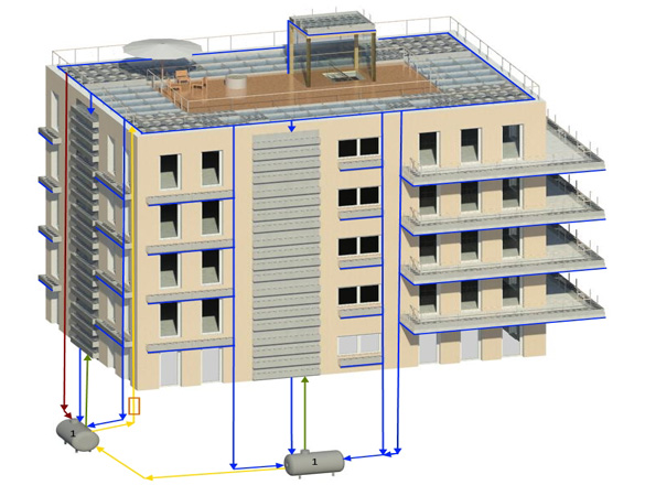 Gebäudebegrünungssystem 1 Gebäudebegrünungssystem 1