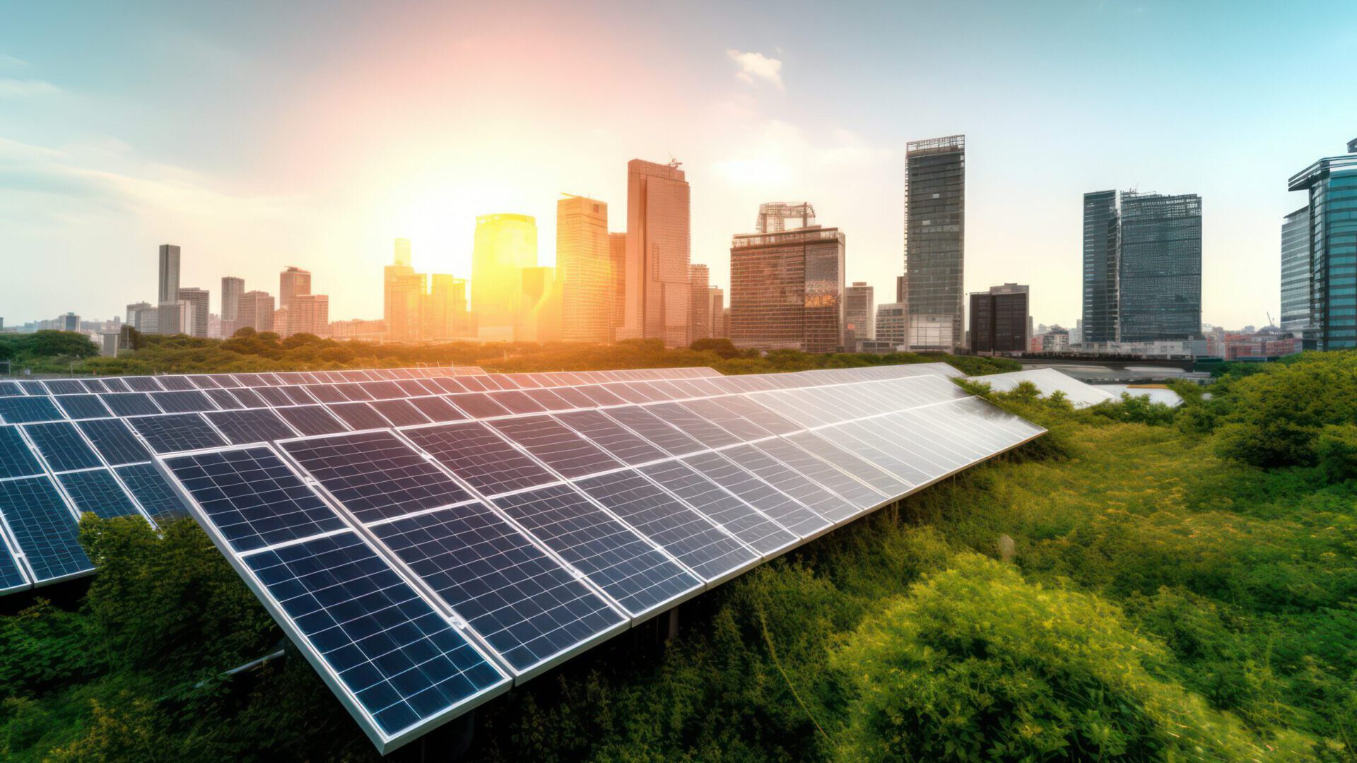 Dachbegrünung und Solarpanele Bauwerksbegrünung mit Dachbegrünung und Solaranlage